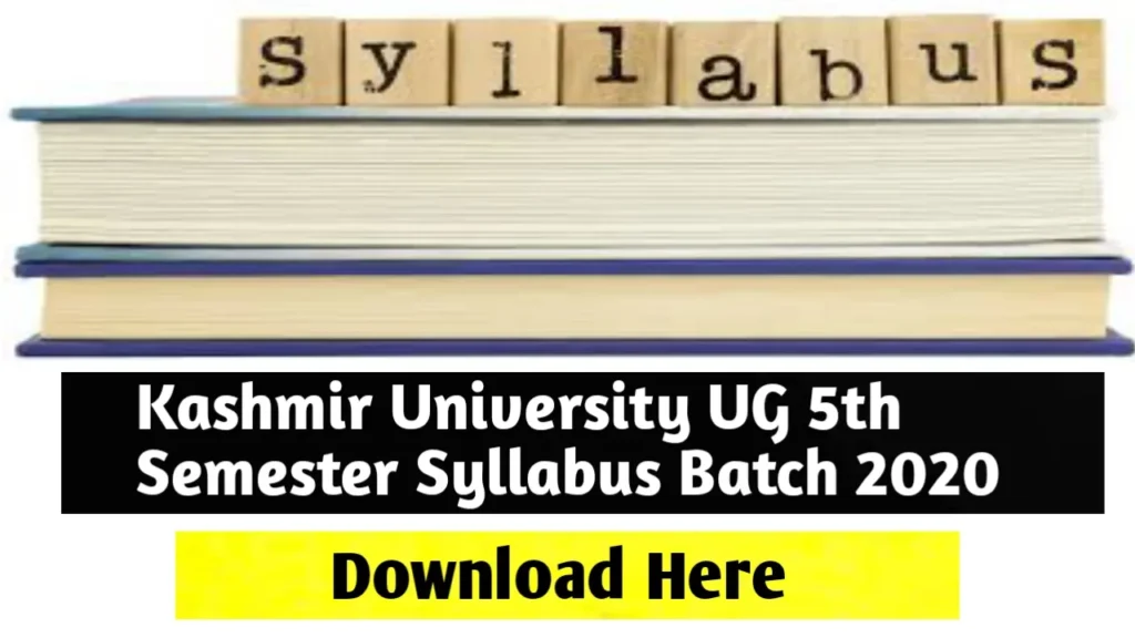  UG 5th Semester Syllabus Batch 2020