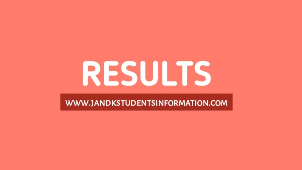 Kashmir University Declared Some Important Results