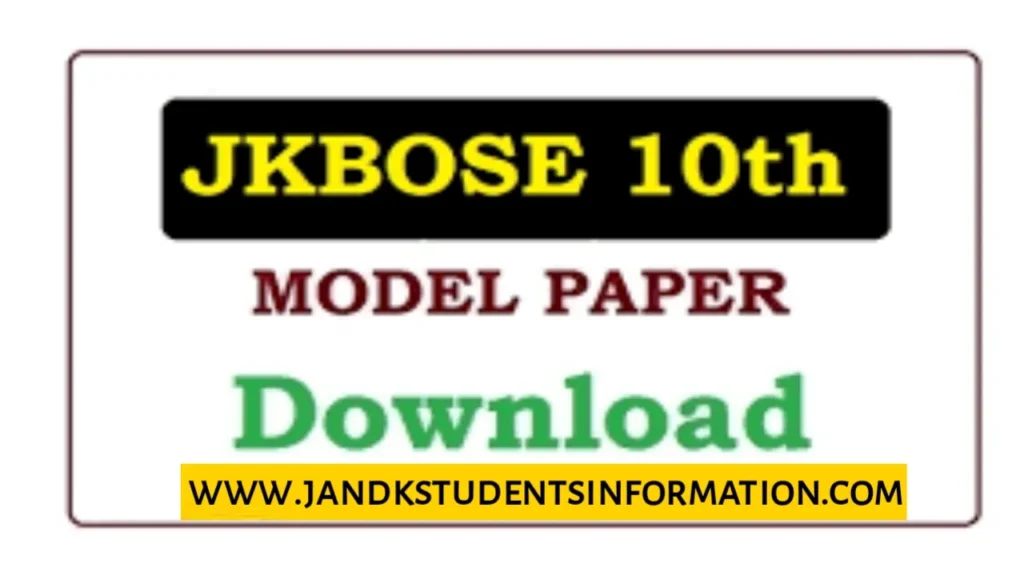 Jkbose 10th Model Papers 2023 – All Subjects